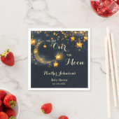 Über dem Mond Whimsical Neutral Baby Dusche Serviette (Beispiel)