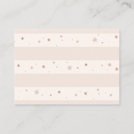 Über dem Mond, wie viele Kanadier Babydusche Begleitkarte (Rückseite)