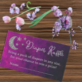 Über dem Mond Windelduschenrad Begleitkarte