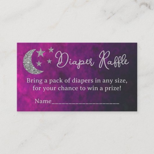 Über dem Mond Windelduschenrad Begleitkarte (Vorderseite)