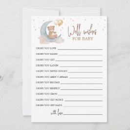 Über dem Mond wünscht sich eine Babykarte Einladung