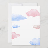 Über dem Mond zeigen Rosa und Blau Einladung (Rückseite)