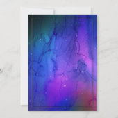 Über dem Mondnebel Himmelfahrt Hochzeit Einladung (Rückseite)