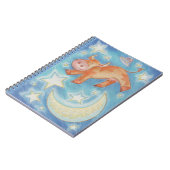 Über dem Mondnotipad Notizblock (Linke Seite)