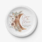 Über dem Moon Boho Brautparty Pappteller (Vorderseite)