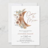 Über dem Moon Boho Bridal Dusche Einladung (Vorderseite)