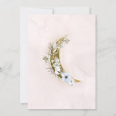 Über dem Moon Boho Gold Dust & Clouds Babydusche Einladung (Rückseite)