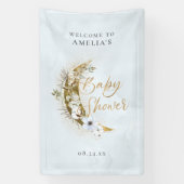 Über dem Moon Boho Gold Dust & Clouds Banner (Vertikal)