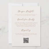 Über dem Moon Boho Teddy Bären QR Code Babydusche Einladung (Rückseite)