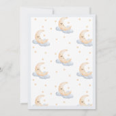 Über dem Moon Gold Stars Blue Baby Dusche Einladung (Rückseite)