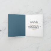 Über dem Moon Gold Stars Blue Baby Dusche Einladung (Innenseite)