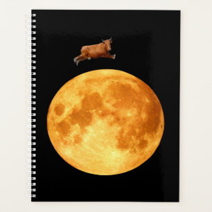 Über dem Moon Spiral Notebook Planer