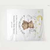 Über dem Moon Teddy Bear Babydusche im Hintergrund Wandteppich (Vorderseite (Horizontal))