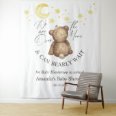 Über dem Moon Teddy Bear Babydusche im Hintergrund Wandteppich (Beispiel)