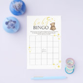 Über dem Moon Teddy Bear BINGO Baby Shower Game Flyer (Einzeln)