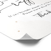 Über dem Moon Twinkle Star Diaper Raffle Sign Poster (Ecke)