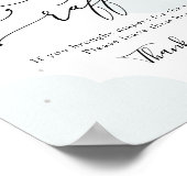 Über dem Moon Twinkle Star Diaper Raffle Sign Poster (Ecke)