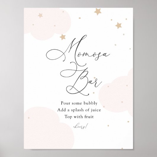 Über dem Moon Twinkle Star Momosa Zeichen Poster (Vorne)