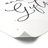 Über dem Moon Twinkle Sternenkarte und Geschenkzei Poster (Ecke)