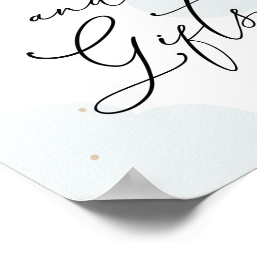 Über dem Moon Twinkle Sternenkarte und Geschenkzei Poster (Ecke)