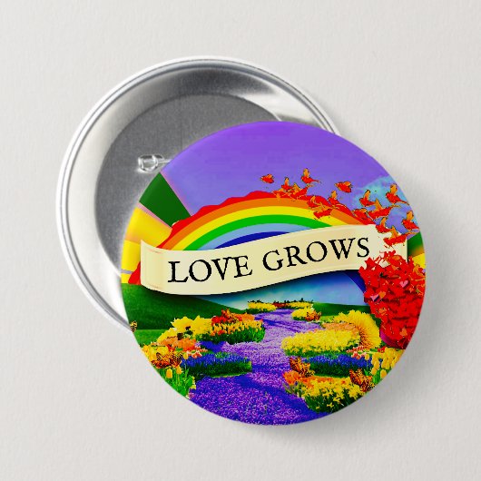 ÜBER DEM RAINBOGEN BUTTON (Vorne & Hinten)