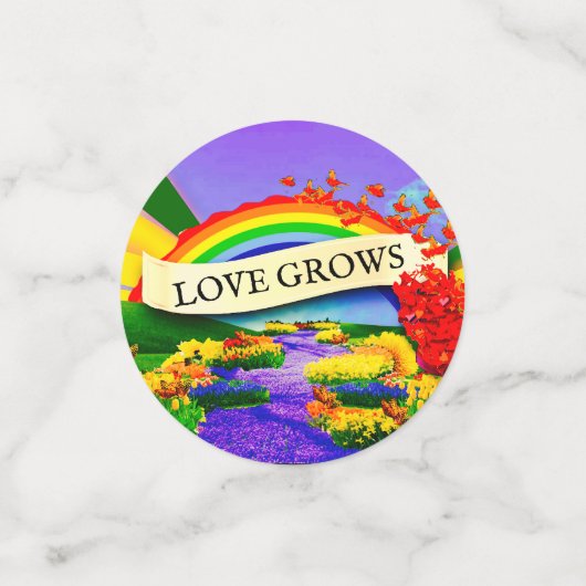 ÜBER DEM RAINBOGEN KONFETTI (Klein Vorderseite)