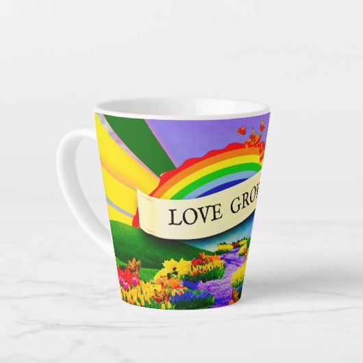 ÜBER DEM RAINBOGEN MILCHTASSE (Linke Ecke)