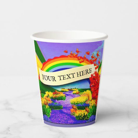 ÜBER DEM RAINBOGEN PAPPBECHER (Rückseite)