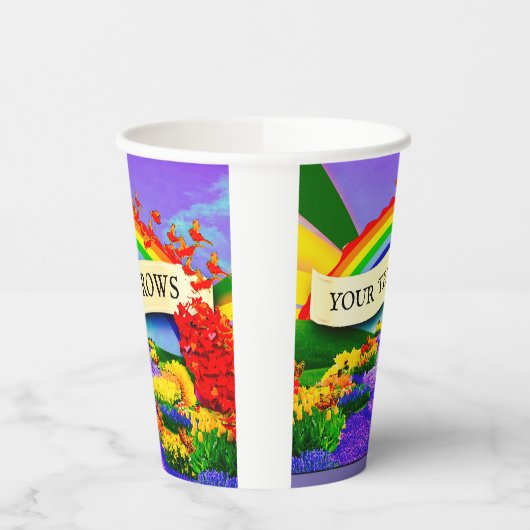 ÜBER DEM RAINBOGEN PAPPBECHER (Links)