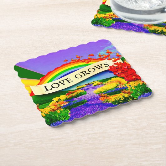 ÜBER DEM RAINBOGEN UNTERSETZER (angewinkelt)