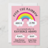 Über dem Rainbow-Geburtstag / Dusche Einladung (Vorderseite)