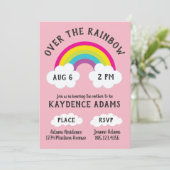 Über dem Rainbow-Geburtstag / Dusche Einladung (Stehend Vorderseite)