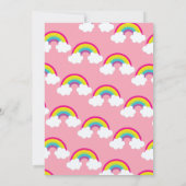 Über dem Rainbow-Geburtstag / Dusche Einladung (Rückseite)