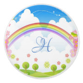 Über dem Rainbow-Keramik-Türknopf Keramikknauf (Vorderseite)