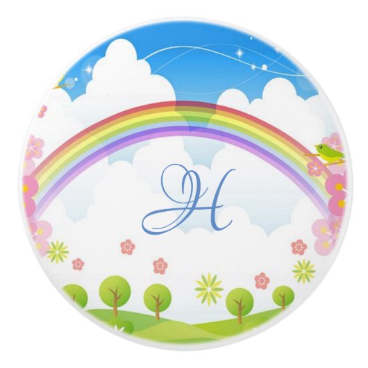 Über dem Rainbow-Keramik-Türknopf Keramikknauf (Vorderseite)