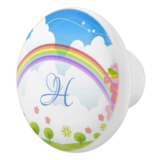 Über dem Rainbow-Keramik-Türknopf Keramikknauf (Rechts)