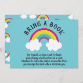 Über dem Regenbogen ein Buch bringen Einladung (Vorne/Hinten)