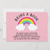 Über dem Regenbogen ein Buch bringen Einladung (Vorderseite)