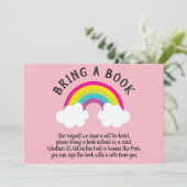 Über dem Regenbogen ein Buch bringen Einladung (Stehend Vorderseite)