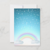 Über dem Regenbogen-Geburtstags-Party Einladung (Rückseite)