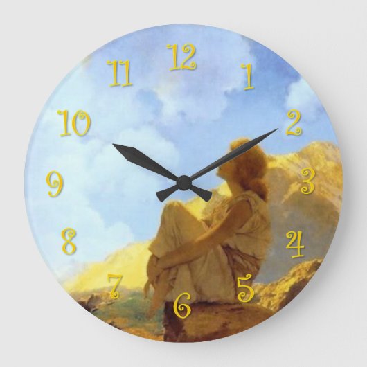 Über dem Regenbogen Große Wanduhr (Vorderseite)