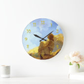 Über dem Regenbogen Große Wanduhr (Zuhause)