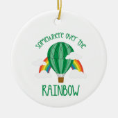 Über dem Regenbogen Keramik Ornament (Vorne)