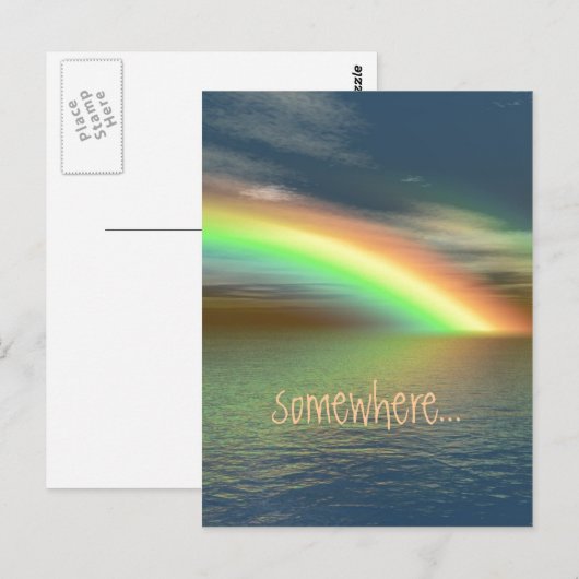 Über dem Regenbogen Postkarte (Vorne/Hinten)