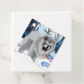 ÜBER DEM RIVER Blue Chow Geschenketiketten vorne u Geschenkanhänger (Beispiel)