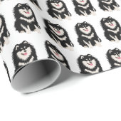 ÜBER DEM RIVER Finnisches Lapphund Packpapier (Rolleneckpunkt)