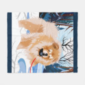 ÜBER DEM RIVER Red Chow Fleece Decke (Vorderseite (Horizontal))