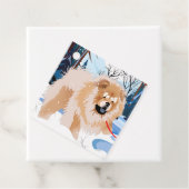 ÜBER DEM RIVER Red Chow Geschenketiketten vorne un Geschenkanhänger (Beispiel)