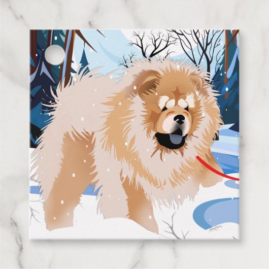 ÜBER DEM RIVER Red Chow Geschenketiketten vorne un Geschenkanhänger (Vorderseite)