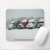 Über dem Straßen-LKW-Fahrer Mousepad (Mit Mouse)